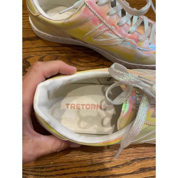 Tretorn Camden Iridescent Holographic Casual Sneakers Women's 8 - Picture 3 of 7